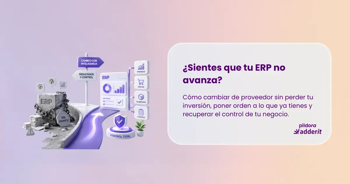 ¿Sientes que tu ERP no avanza? Infografía en 3D sobre cómo cambiar de partner de Business Central sin perder la inversión con Adderit.