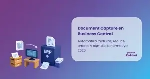 Document Capture en Business Central, mostrando la automatización de facturas en un entorno ERP.