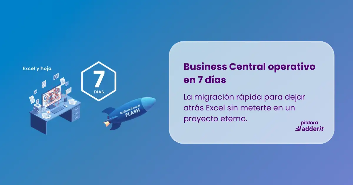 Migración rápida de Excel a Business Central en 7 días