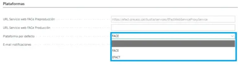 Configuración del conector FACeE y FACT en Adderit Facturae.