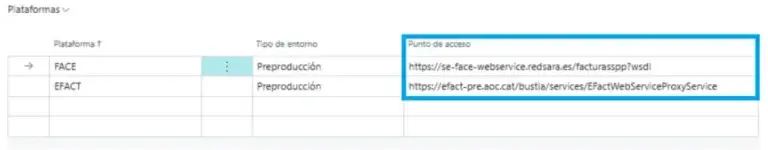 Opciones adicionales en la configuración del conector FACeE y FACT en Adderit Facturae.